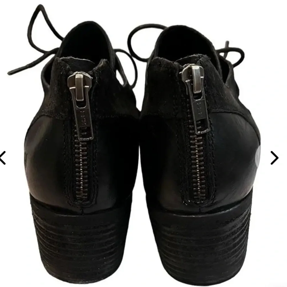 Born Celia Cutout Black Leather Booties, Sz:9.5